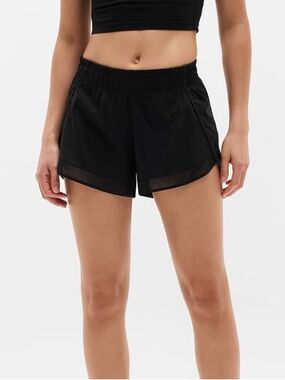 Athleta Mesh Racer Run Short 4” Black XS Lined Running Athletic Workout Shorts